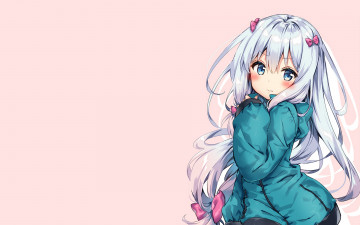 Картинка аниме eromanga-sensei девушка взгляд фон