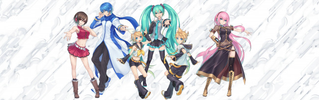 Обои картинки фото аниме, vocaloid, персонажи