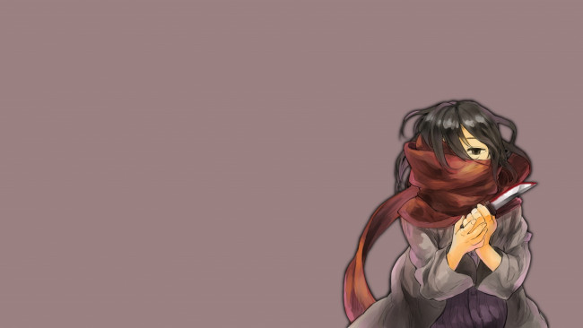 Обои картинки фото аниме, shingeki no kyojin, микаса