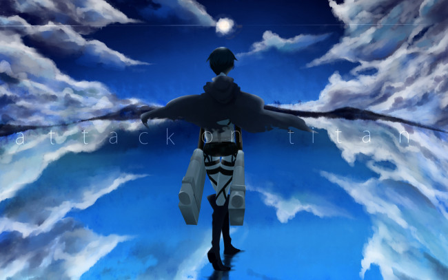 Обои картинки фото аниме, shingeki no kyojin, атака, титанов