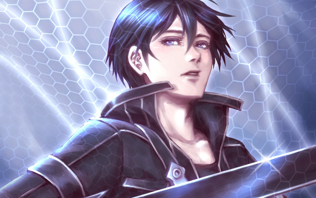 Обои картинки фото аниме, sword art online, кирито