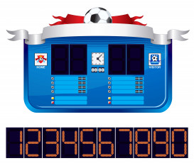 Картинка спорт 3d рисованные мяч фон табло