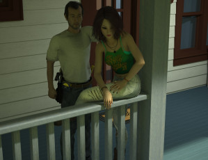 Картинка 3д+графика люди+ people фон взгляд девушка