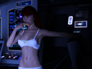 Картинка 3д+графика люди+ people девушка взгляд фон