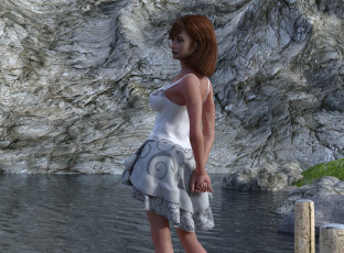 Картинка 3д+графика люди+ people фон взгляд девушка