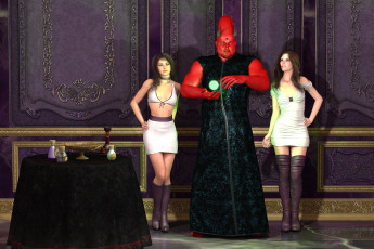 Картинка 3д+графика фантазия+ fantasy девушки взгляд фон