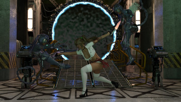 Картинка 3д+графика фантазия+ fantasy девушка взгляд фон