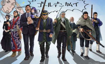 Картинка аниме golden+kamuy персонажи