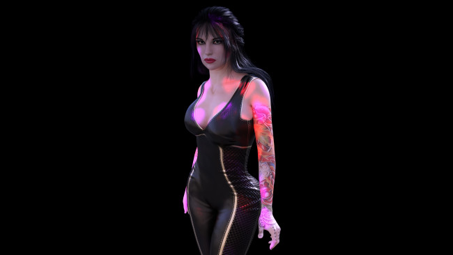 Обои картинки фото 3д графика, люди , people, девушка, фон, взгляд