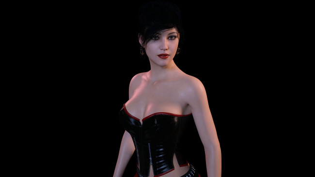 Обои картинки фото 3д графика, люди , people, фон, взгляд, девушка