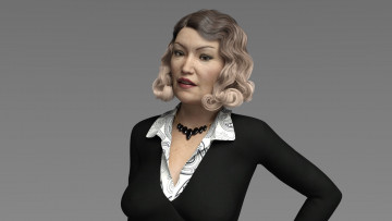 Картинка 3д+графика люди+ people девушка фон взгляд