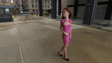 Картинка 3д+графика люди+ people взгляд фон девушка