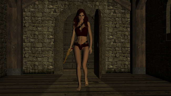 Обои картинки фото 3д графика, фантазия , fantasy, девушка, фон, взгляд