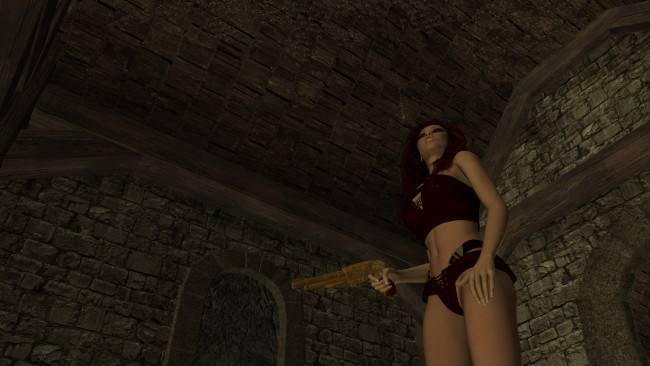 Обои картинки фото 3д графика, фантазия , fantasy, фон, взгляд, девушка