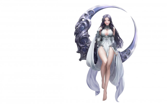 Обои картинки фото видео игры, league of angels, девушка, наряд, месяц