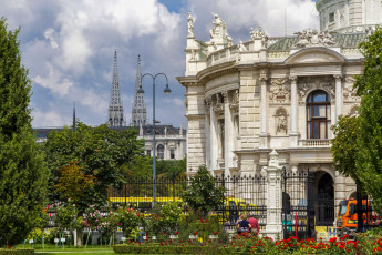 Картинка города вена+ австрия собор дворец