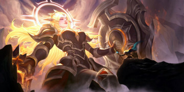 Картинка видео+игры league+of+legends leona нимб щит человек