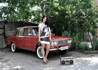 Картинка девушка+-+girl автомобили -авто+с+девушками девушка женщина брюнетка темноволосая сексуальная модель звезда позирует разная обувь верхняя стильная одежда нижнее эротическое бельё трусы лифчик колготки чулки аксессуары макияж и множество элементов на фотографии