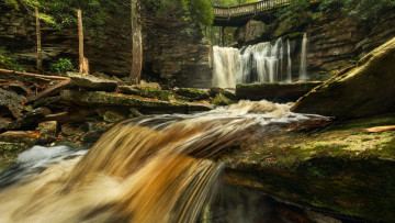 Картинка blackwater+falls west+virginia природа водопады blackwater falls west virginia