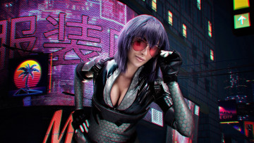 Картинка девушки valery+himera+ lera+himera образ очки костюм город неон