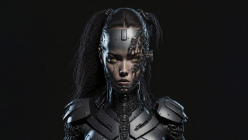 Картинка фэнтези роботы +киборги +механизмы нейросети графика нейроарт ai art нейронные сети рисунки нейро искусство киборг