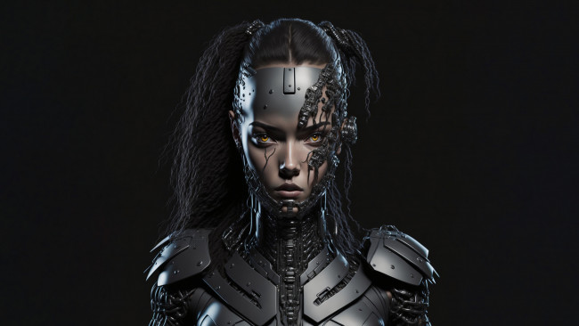 Обои картинки фото фэнтези, роботы,  киборги,  механизмы, нейросети, графика, нейроарт, ai, art, нейронные, сети, рисунки, нейро, искусство, киборг