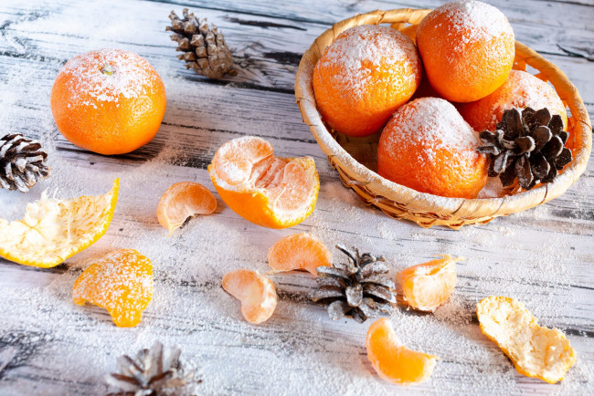 Обои картинки фото еда, цитрусы, мандарины