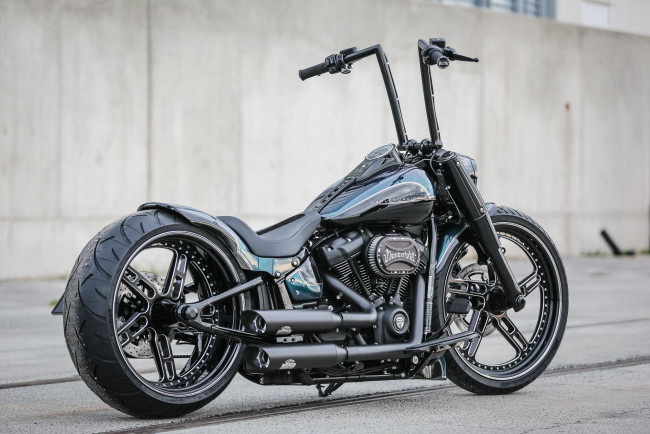 Обои картинки фото харлей, мотоциклы, harley-davidson, мотоцикл, байк, чёрный, thunderbike, customs
