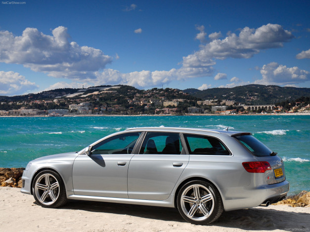 Обои картинки фото audi, rs6, avant, uk, version, 2008, автомобили