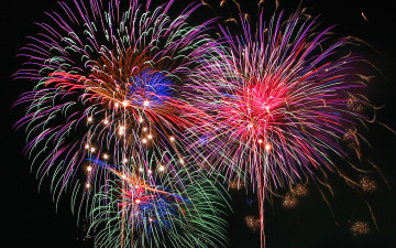 Картинка разное салюты фейерверки