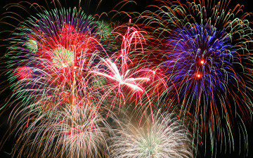 Картинка разное салюты фейерверки