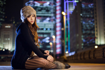 Картинка -Unsort+Азиатки девушки unsort азиатки шапка ночь