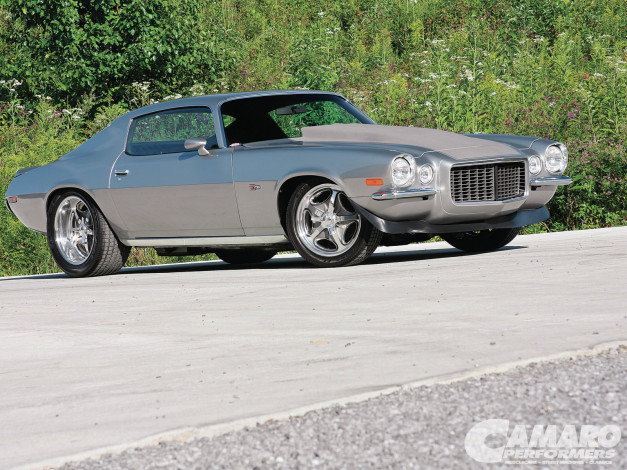 Обои картинки фото 1973, chevy, camaro, автомобили