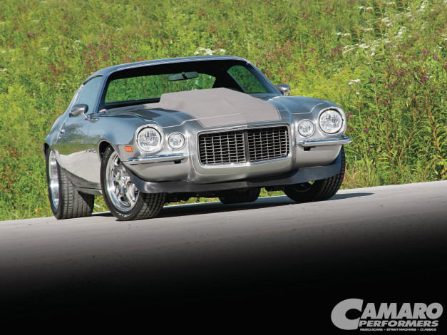 Обои картинки фото 1973, chevy, camaro, автомобили
