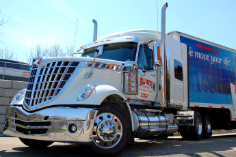 Картинка автомобили international голубой грузовик