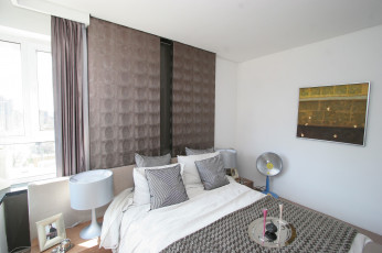 Картинка 3д графика realism реализм кровать окно картина комната