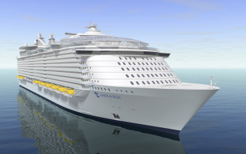 Картинка oasis of the seas корабли 3d лайнер белоснежный