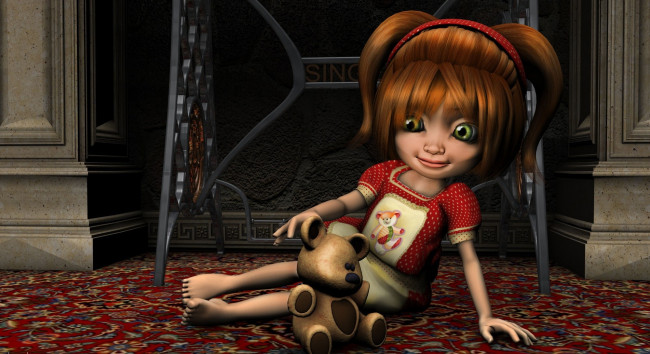 Обои картинки фото 3д, графика, people, люди, кукла, девушка