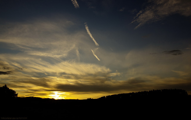 Обои картинки фото природа, восходы, закаты, облака, вечер