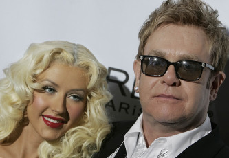 Картинка разное знаменитости кристина агилера элтон джон