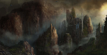 Картинка фэнтези пейзажи скалы