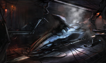 Картинка фэнтези космические корабли звездолеты станции кабина