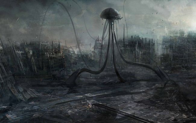 Обои картинки фото фэнтези, роботы, киборги, механизмы, город