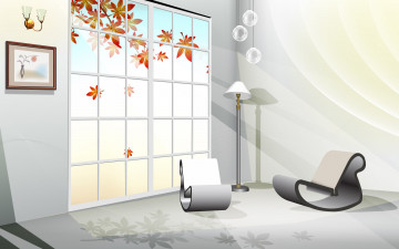 Картинка векторная+графика интерьер мебель комната