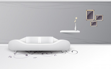 Картинка векторная+графика интерьер мебель комната