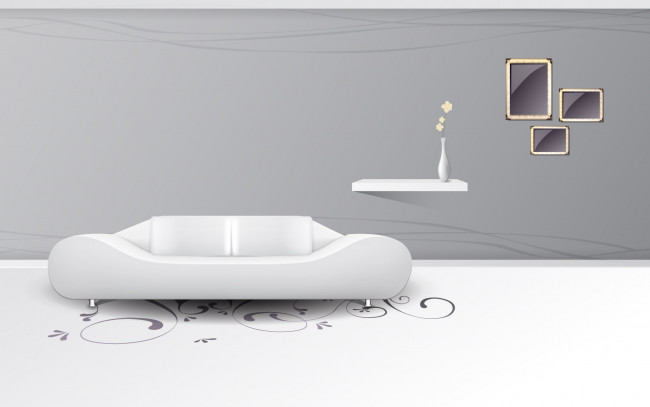 Обои картинки фото векторная графика, интерьер, мебель, комната