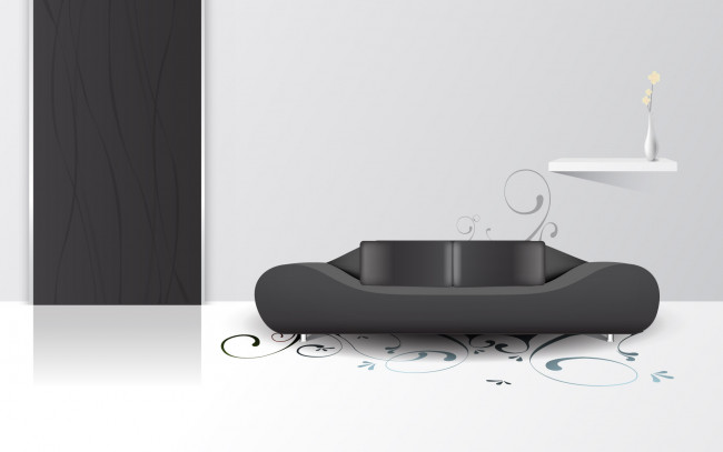 Обои картинки фото векторная графика, интерьер, мебель, комната