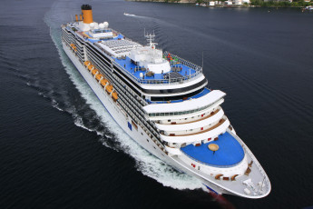 Картинка costa+deliziosa корабли лайнеры круизный лайнер