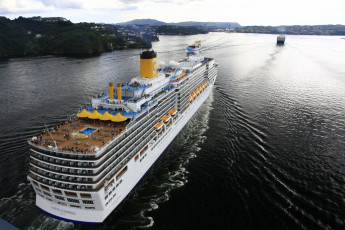 Картинка costa+luminosa корабли лайнеры круизный лайнер