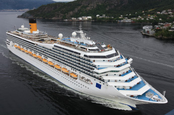 Картинка costa+fortuna корабли лайнеры круизный лайнер